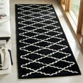 thumbnail image 3 of SAFAVIEH Chatham Howard Geometric Wool Area Rug, Black/Ivory, 4' x 6', 3 of 11