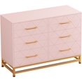 thumbnail image 1 of Commode en Bois à 6 Tiroirs - Meuble Télé Moderne et Coffre de Rangement pour Chambre, Salon, 1 of 2