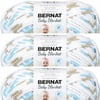 Spinrite Bernat Baby Blanket Big Ball Yarn - Little Teal Dove, 1 Pack of 3 Piece