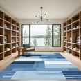 thumbnail image 2 of ODIKA 5'x7' Machine Washable Non-Slip Area Rug, Geometric Navy Blue High Traffic Rug, Blue, 1055854, 2 of 7