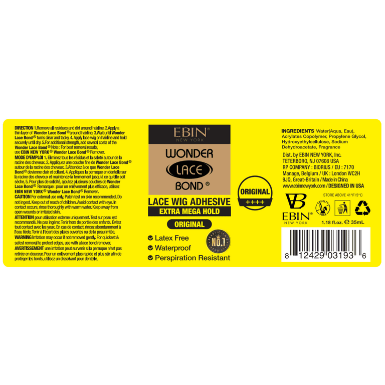 EBIN – Wonder Lace Bond Adhesive – Colla Per Parrucche In - Foto 4