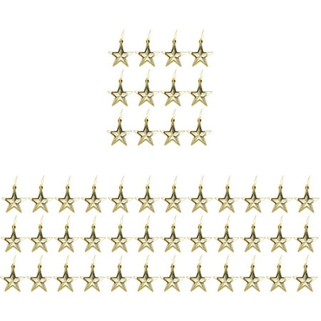 

NUOLUX 48 pcs Christmas Star Pendants Christmas Tree Hanging Pendants Xmas Decorations