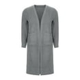 thumbnail image 5 of TKLPEHG Long Cardigan Sweaters for Women Fall Fashion Open Front Long Sleeve Oversized Casual Coat with Pockets (Gray,S), 5 of 7
