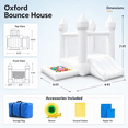 thumbnail image 3 of Connsann Inflatable Bounce House with Slide and Ball Pit for Toddlers, 9x9FT, White, 3 of 11