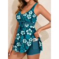 thumbnail image 2 of Conjunto Tankini de trajes de baño Aleumdr para mujer Tummy Control Green, 2 of 7