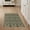 Green, Pattern 1, variant on ODIKA 2'x3' Desert Sage Geometric Basketweave Washable Throw Rug Contemporary Interlocking Stripes Modern Non-Slip, Low Profile, Flatwoven, Easy Care for Hallway, Study Room