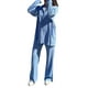 thumbnail image 1 of VISgogo - Conjunto de camisa y pantalones plisados de manga larga con botones y pantalones para mujer VISgogo  moda, 1 of 9