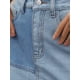 thumbnail image 5 of Falda de mezclilla midi con bloques de color, parches y dobladillo deshilachado para mujer INSPIRE CHIC 2XL azul claro, 5 of 6