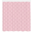 thumbnail image 3 of Ambesonne Pink Damask Shower Curtain, Thin Delicate Floral, 69"Wx70"L, Pale Pink Rose, 3 of 5