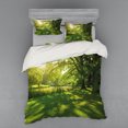 thumbnail image 2 of Ambesonne Landscape Bedding Set 3 Pcs, Summer Park Hamburg, Twin, Green, 2 of 3
