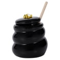 thumbnail image 4 of HEMOTON Cute Black Ceramic Honey Jar with Lid Dipper for Kitchen Storage and Decor  Small Size, 4 of 8