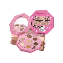 Misslyn Twinkle Moka Eyeshadow Palette #01 Toffee Moka, Highly Pigmented Glitter Metallic Shimmer Eyes Makeup