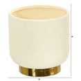 thumbnail image 2 of Nearly Natural 8" x 8" x 8" Round White and Gold Ceramic Plant Planter, 2 of 3