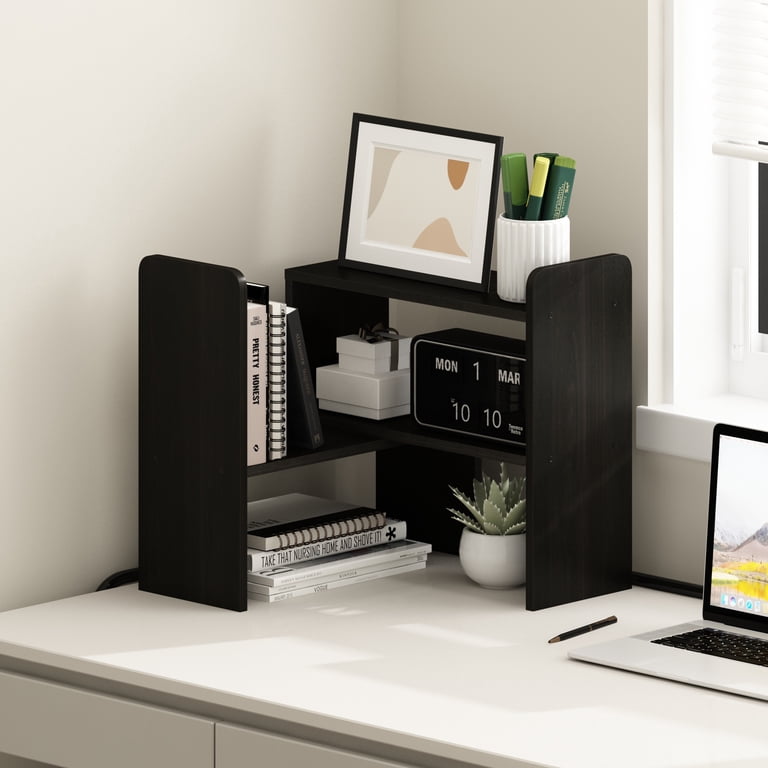Furinno Montale Desk Top Organizer Bookshelf, Espresso photo 1