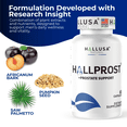 thumbnail image 5 of Hallprost Prostate Health Supplement for Men, Saw Palmetto 700mg Complex, Zinc & Vitamin E, Urinary Flow & Bladder Support, 120 Capsules | Hallusa Natural, 5 of 9