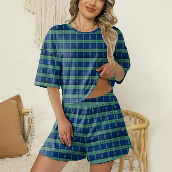 Huaizzzy Ladies Fashion Pajama Set Solid Color Loose Shorts Set Cute Pajama for Women Sleep Wear for Woman Women's Pajamas Set Floral Pajama Top Juniors Pajama Set Pajamas for Woman Bridal Sleepwear