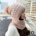 thumbnail image 3 of Korean Scarf Integrated Womens Scarf Hat Cycling Warm Ear Winter Plush Hat Protection Hat, 3 of 7