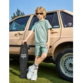 thumbnail image 6 of Arshiner Boys 2 piece outfits Letter Graphic Colorblock Short Sleeve Hoodie Short Sets, 6 of 6