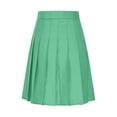 thumbnail image 5 of Womens Stretchy Pleated Midi Skirt Comfort High Waist Cheerleader School Uniform Skirt for Teen Girls, 5 of 6