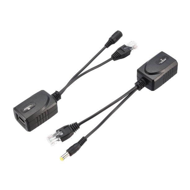 2 pair POE Splitter Injector Kit 24V to 12V Power Over Cable