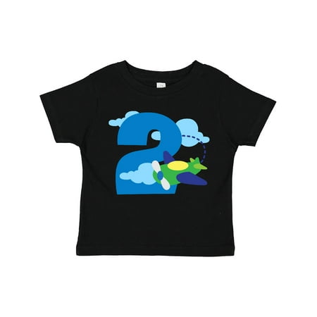 

Inktastic 2nd Birthday Airplane Pilot Gift Toddler Boy Girl T-Shirt