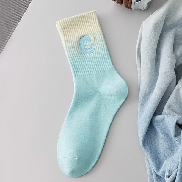 Calcetines de mujer hasta media pantorrilla, transpirables, cómodos y cálidos, de algodón, unisex.