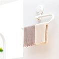 thumbnail image 6 of Luxcidy Suction Cup Towel Bar - 12 Inch Removable Hand Towel Holder with Strong Suction, No Drill Shower Towel Rack with 360掳 Rotation & Off Wall Design for Shower Bathroom Kitchen - White - 1 Pack, 6 of 9