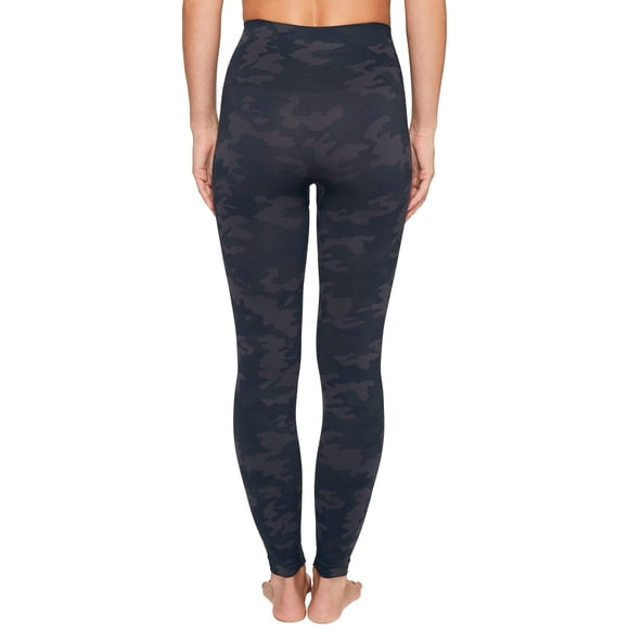 SPANX Leggings Camouflage Sans Coutures pour Femmes, Camouflage Noir, Petit