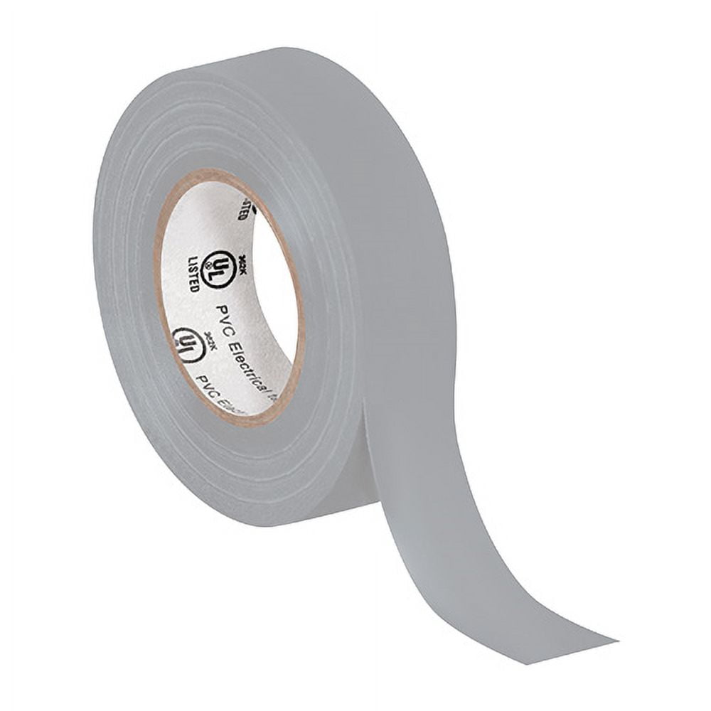 General Purpose Vinyl Electrical Tape 7 Mil 3/4" X 20 Yard (10, Gray)