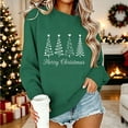 thumbnail image 7 of Jsaierl Womens Christmas Sweatshirts Plus Size Tree Print Sweatshirt Ladies Loose Fit Pullover Crewneck Tunic Long Sleeve Tops S-2XL, 7 of 7
