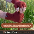 thumbnail image 3 of Wool Knit Fingerless Gloves - Made in the USA - Super Soft Merino Wool - Large - Copper, 3 of 7