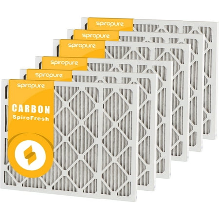 

SpiroPure 11x32.5x1 MERV 8 Odor Reduction Air Filters - Made in USA (6 Pack)