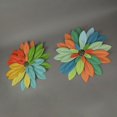 thumbnail image 2 of Multicolor Metal Flower Wall Sculpture Home Decor Hanging Floral Art Set of 2, 2 of 3