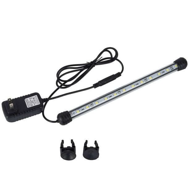 Tubo de luz LED para acuario de 19 cm, impermeable y sumergible, 2,8 W, azul y blanco