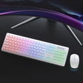 thumbnail image 6 of Wagpak Wireless Keyboard and Mouse Combo RGB Backlit Rechargeable 2.4GHz Quiet 108 Keys Keyboard-Cloud White, 6 of 9