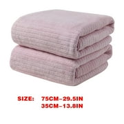 TACILIP 1PC Velvet Towel for Adult Use at Home Absorbent Dry Hair Towel Strip Patterned Washcloths Hand Towels Shower Towels for Gym Camp Home 29.5x13.8in