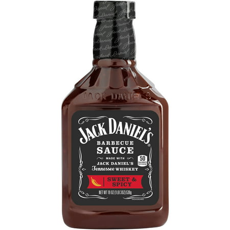 (2 Pack) Jack Daniel's Sweet & Spicy Barbecue Sauce, 19 oz (Best Bottled Barbecue Sauce)