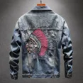 thumbnail image 2 of Abrigos de mezclilla para hombre con bordado Chaqueta vaquera para hombre Ropa de abrigo de invierno de carga azul Joker Korea al precio más bajo Marca de moda Y2k G, 2 of 5