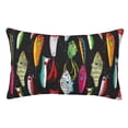 thumbnail image 1 of Fotbe Colorful Fishing Lures Funda de Almohada Decorativa Estilo Occidental, Lujo en Algodón, Fundas para Almohadas King, Cojín Estampado para Decoración del Hogar-20"x30", 1 of 6