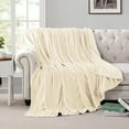 thumbnail image 2 of Astarin Off-white Fleece Twin Size Blanket for Couch&Bed - Lightweight Soft & Warm Plush Fuzzy Cozy Blankets for Fall Winter Spring,60x80 inches, 2 of 8