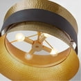 thumbnail image 4 of 19.75 Inch 4 Light Pendant-Patinaed Brass/Dark Zinc Finish    -Traditional Installation Capital Lighting 330446Pz, 4 of 7