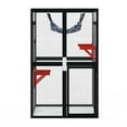 thumbnail image 4 of Pefilos 64" Gothic Cat House Outdoor Catio Cat Enclosures Wooden Kitty House with Platforms, Waterproof Roof, Hammock, Black, 4 of 12