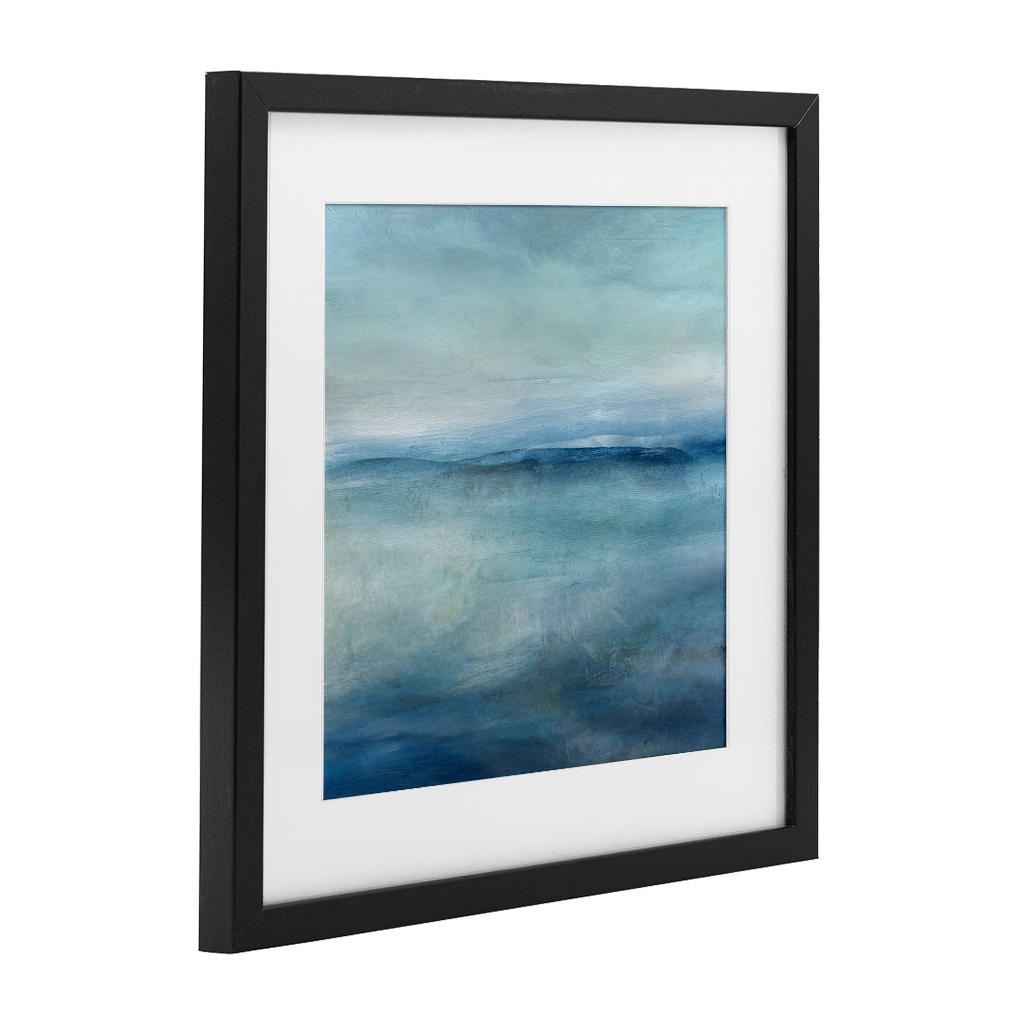 Stupell Industries Misty Blue Coastal Horizon Black Framed Print Under Glass, design by Carol Robinson