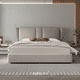 thumbnail image 2 of Cama King Size Banus Tapizada con Luz LED Touch | Cabecera Curva Moderna Premium en Tela Beige | Base y Cabecera Incluidas, 2 of 8