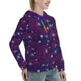 thumbnail image 6 of Daiia Dandelions Flowers With Dragonflies Pattern Women's Fashion Hoodies & Sweatshirts with Kangaroo Pocket Hooded Sweatshirt with Eye-catching Drawstrings-Medium, 6 of 7