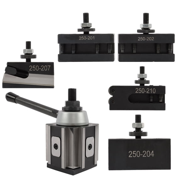 6 Pack BXA 250-200 Metal Lathe Tool Post Set Quick Change Type