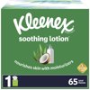 Kleenex Soothing Lotion Facial Tissues, 1 Cube Box (65 Total Tissues)