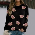 thumbnail image 2 of WEAIXIMIUNG Robe Chandail Midi Femmes Décontractée à Manches Longues T-Shirts Graphiques Col Rond Chandails à Enfiler Hauts pour Femmes, 2 of 5