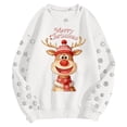 thumbnail image 4 of Chandail en Molleton pour Femmes Chandail Tendance de Noël Col Rond Manches Longues Haut Athlétique Mode Automne, 4 of 5