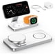 thumbnail image 1 of 3 en 1 Cargador Inalámbrico Magnético Safe,15W Soporte de Carga Inalámbrico Plegable,Carga Rápida Qi Compatible con iPhone Air/17/16/15/14/13/12, AirPods Pro 3/2 y Apple Watch（Negro）,Blanco, 1 of 14